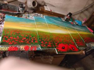 Personnalisation motif et taille Champ de coquelicots Personnalisation motif et taille Champ de coquelicots